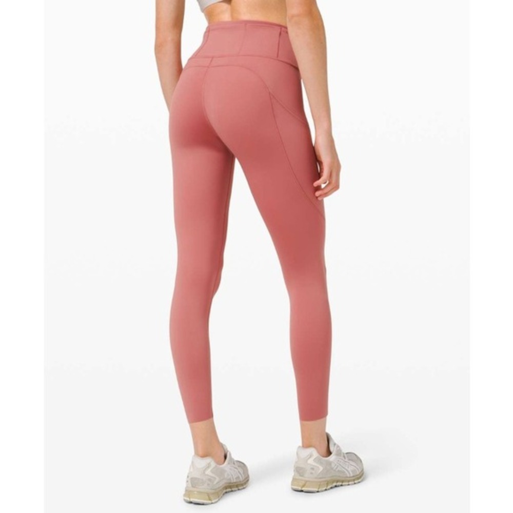 Lululemon Fast and Free High Rise Tight 25" *Cool Cherry Tint - Picture 2 of 6